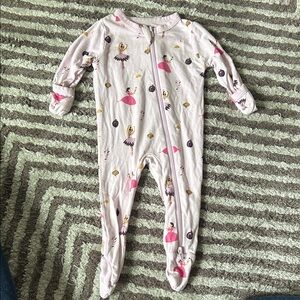 Kyte baby Pink Ballet Print Kids One Piece sleeper